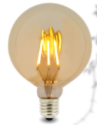 FOCO SFERA VINTAGE 8W AMBER L/CALIDA G125 ASHUN